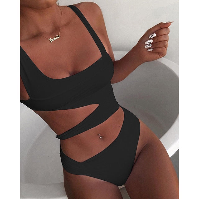 One Piece Cut Out Brazilian Suit