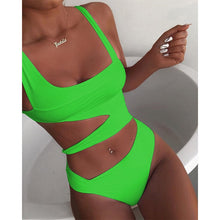 Load image into Gallery viewer, One Piece Cut Out Brazilian Suit
