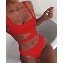 Load image into Gallery viewer, One Piece Cut Out Brazilian Suit
